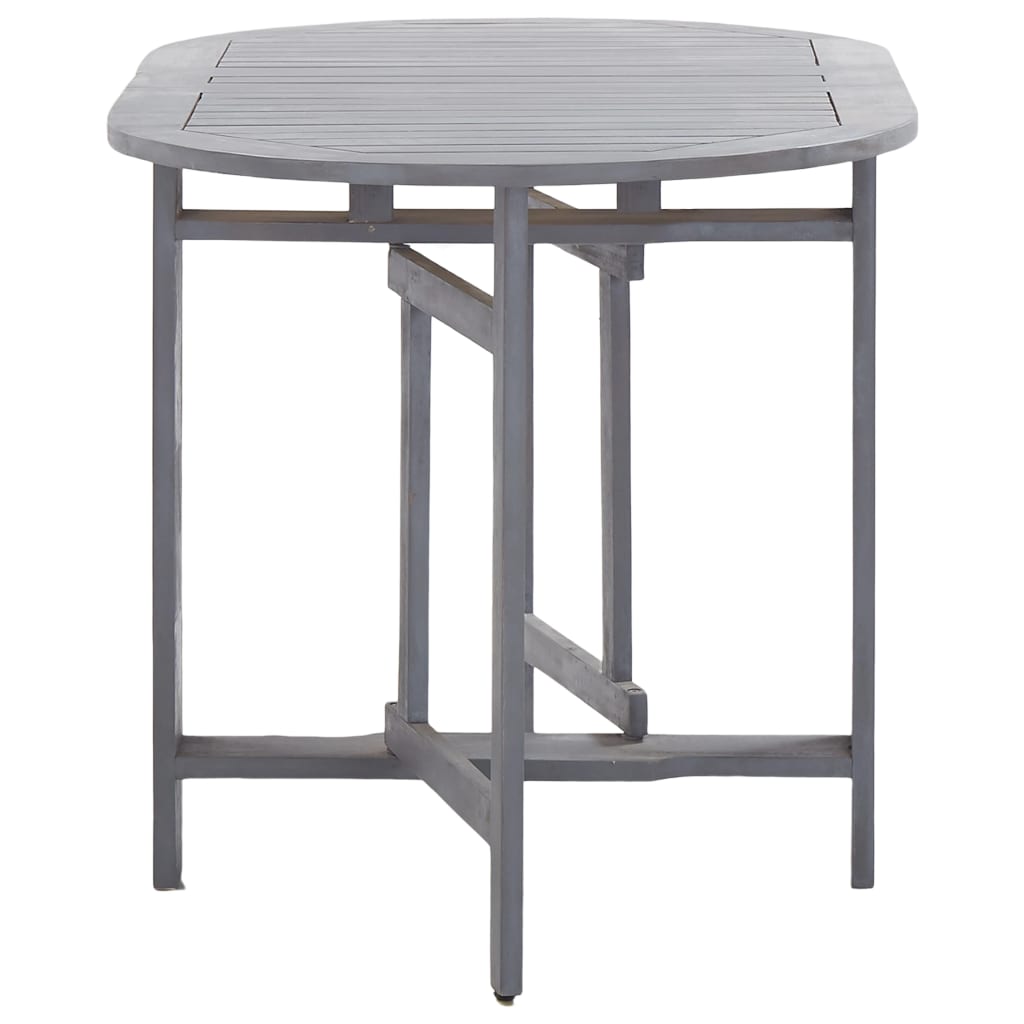 vidaXL Garden Table Grey 120x70x74 cm Solid Acacia Wood