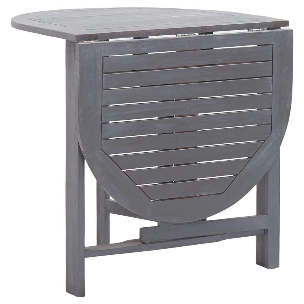 vidaXL Garden Table Grey 120x70x74 cm Solid Acacia Wood