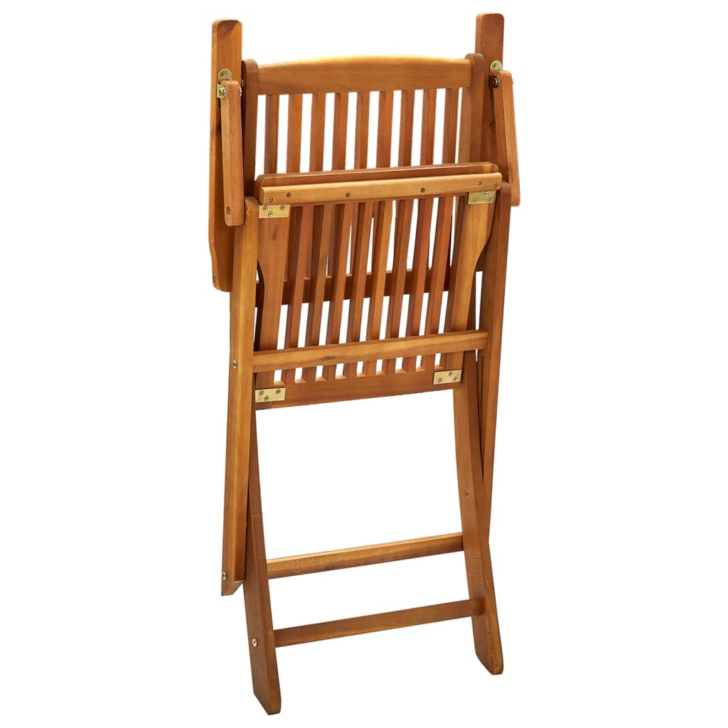 vidaXL Folding Outdoor Chairs 2 pcs Solid Acacia Wood