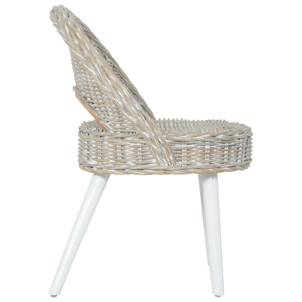 vidaXL Sofa Chair Kubu Rattan White