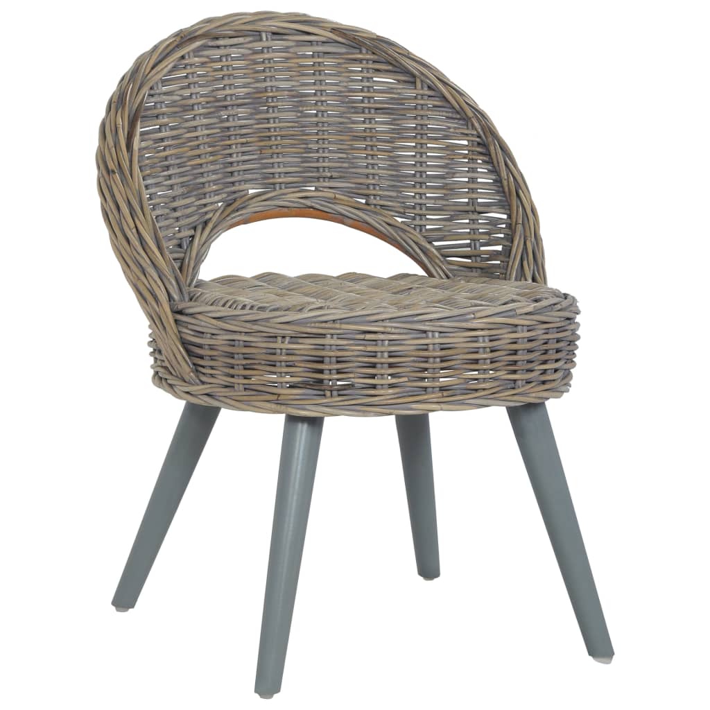 vidaXL Sofa Chair Kubu Rattan Grey