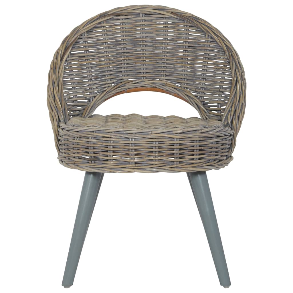 vidaXL Sofa Chair Kubu Rattan Grey