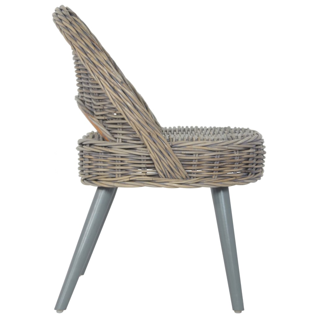 vidaXL Sofa Chair Kubu Rattan Grey