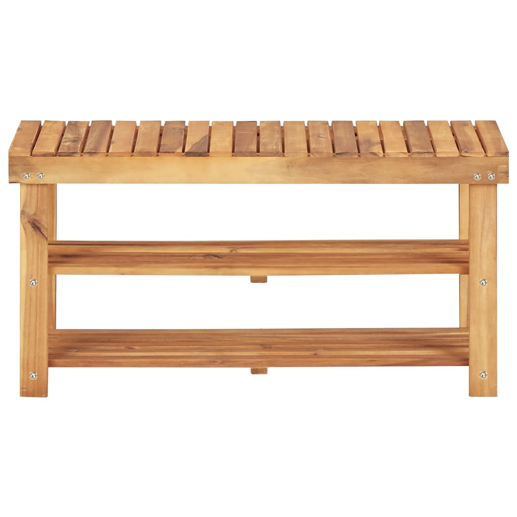 Shoe Rack 90x32x46 cm Solid Acacia Wood