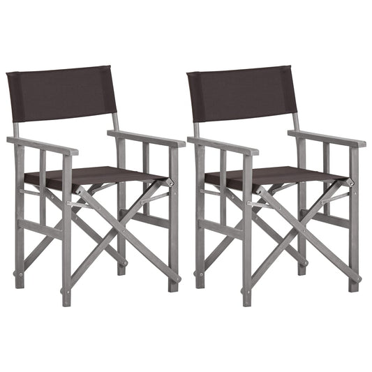 Director Chair | Set of 2 | Grey wash and black
