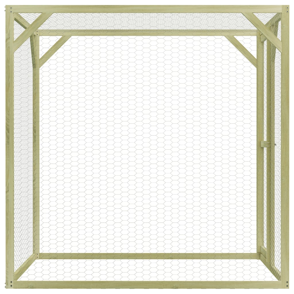 vidaXL Chicken Cage 1.5x1.5x1.5 m Impregnated Pinewood