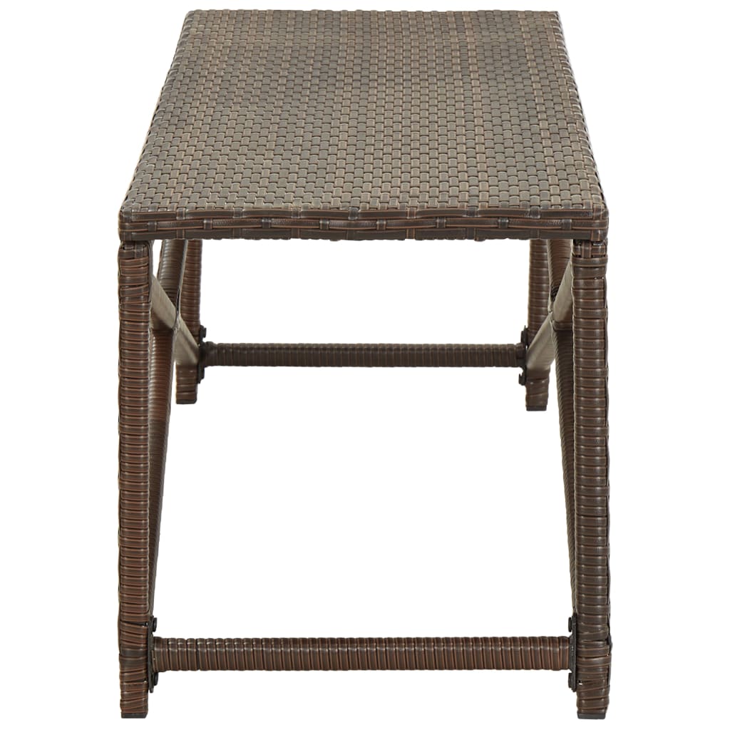 vidaXL Garden Bench 120 cm Poly Rattan Brown