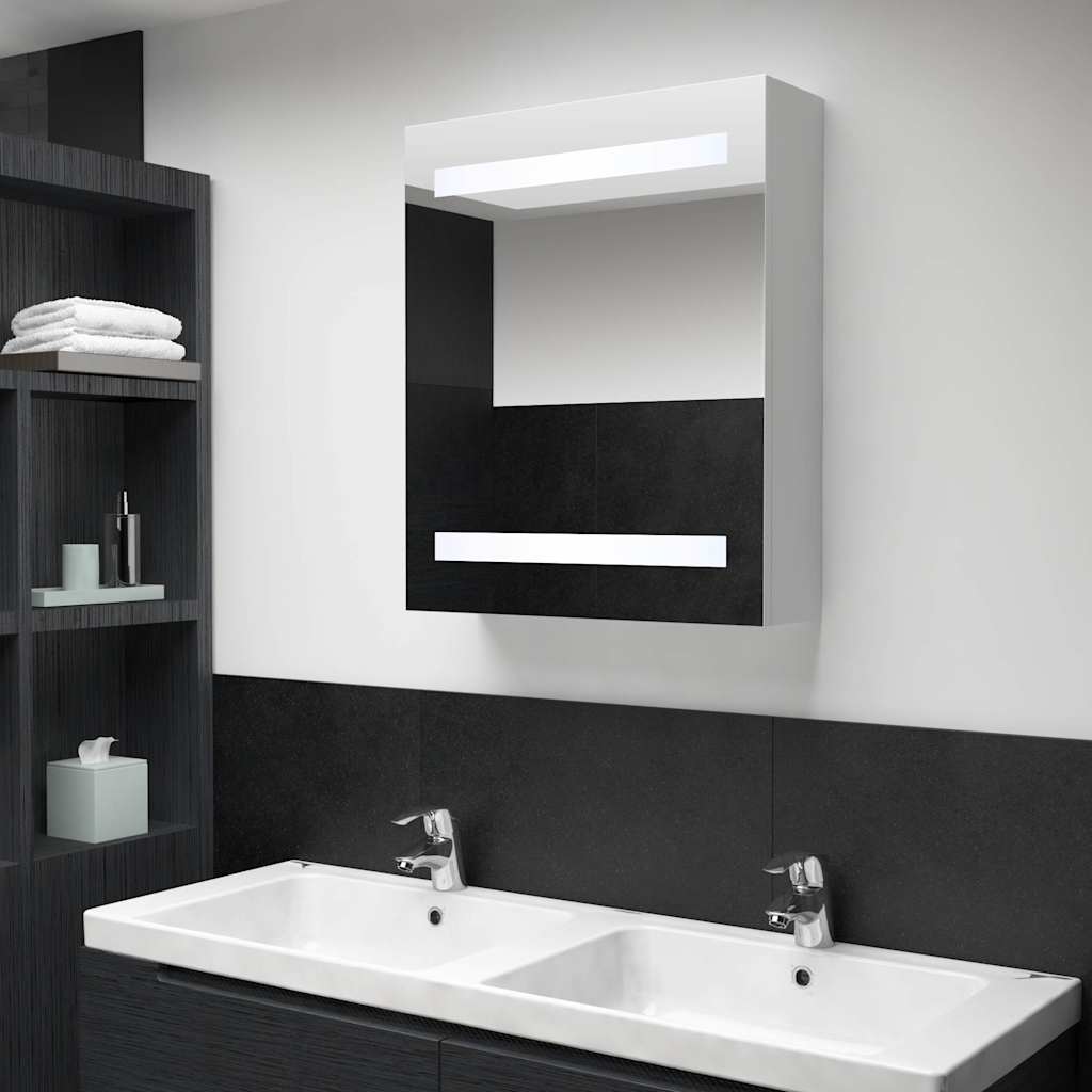 285115 vidaXL LED Bathroom Mirror Cabinet 50x13,5x60 cm