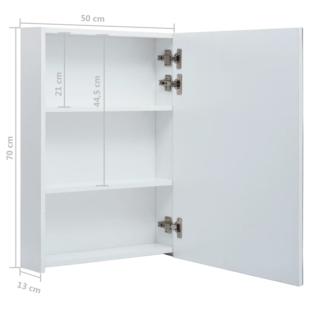 vidaXL LED Bathroom Mirror Cabinet 50x13x70 cm