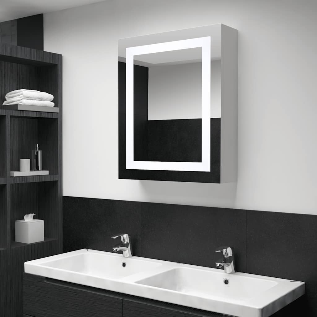 285116 vidaXL LED Bathroom Mirror Cabinet 50x13x70 cm