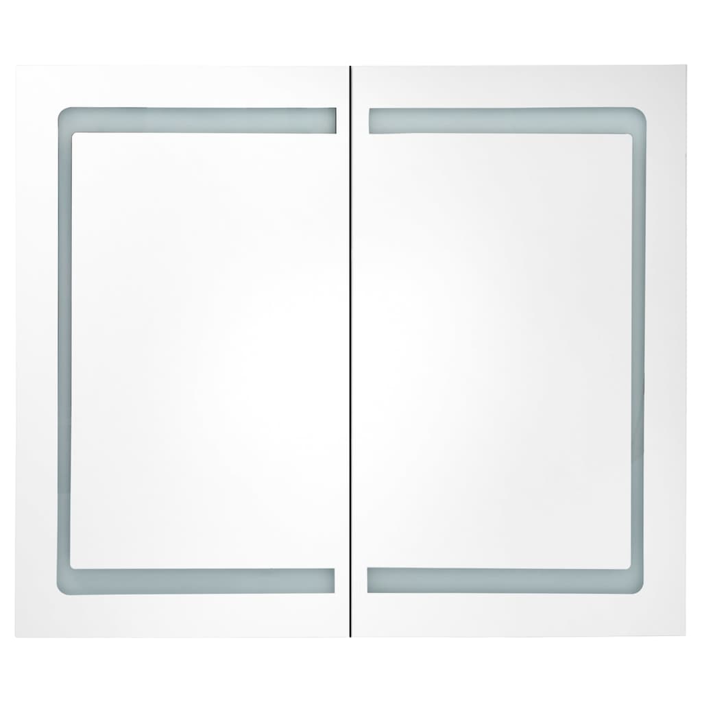 vidaXL LED Bathroom Mirror Cabinet 80x12.2x68 cm