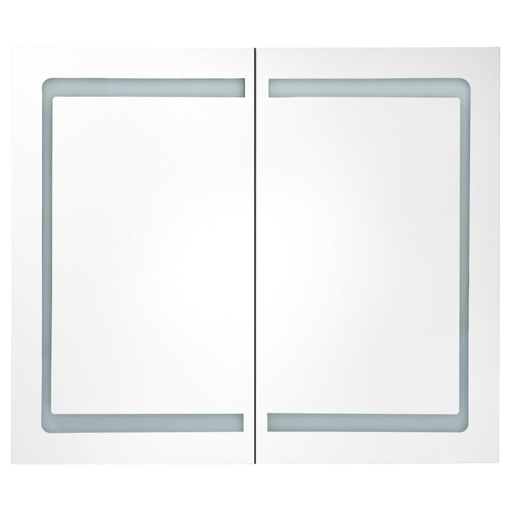 285123 vidaXL LED Bathroom Mirror Cabinet 80x12,2x68 cm