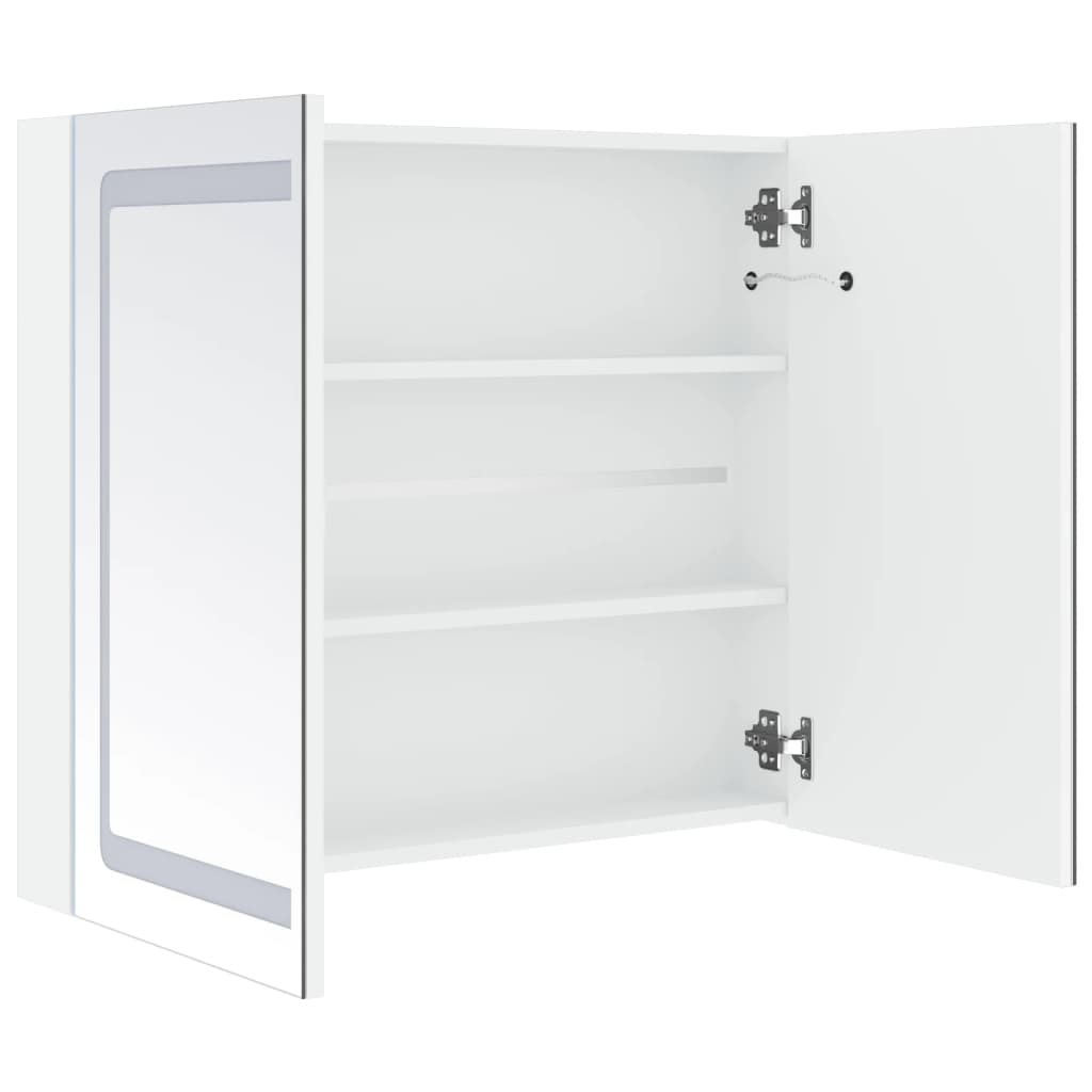 vidaXL LED Bathroom Mirror Cabinet 80x12.2x68 cm