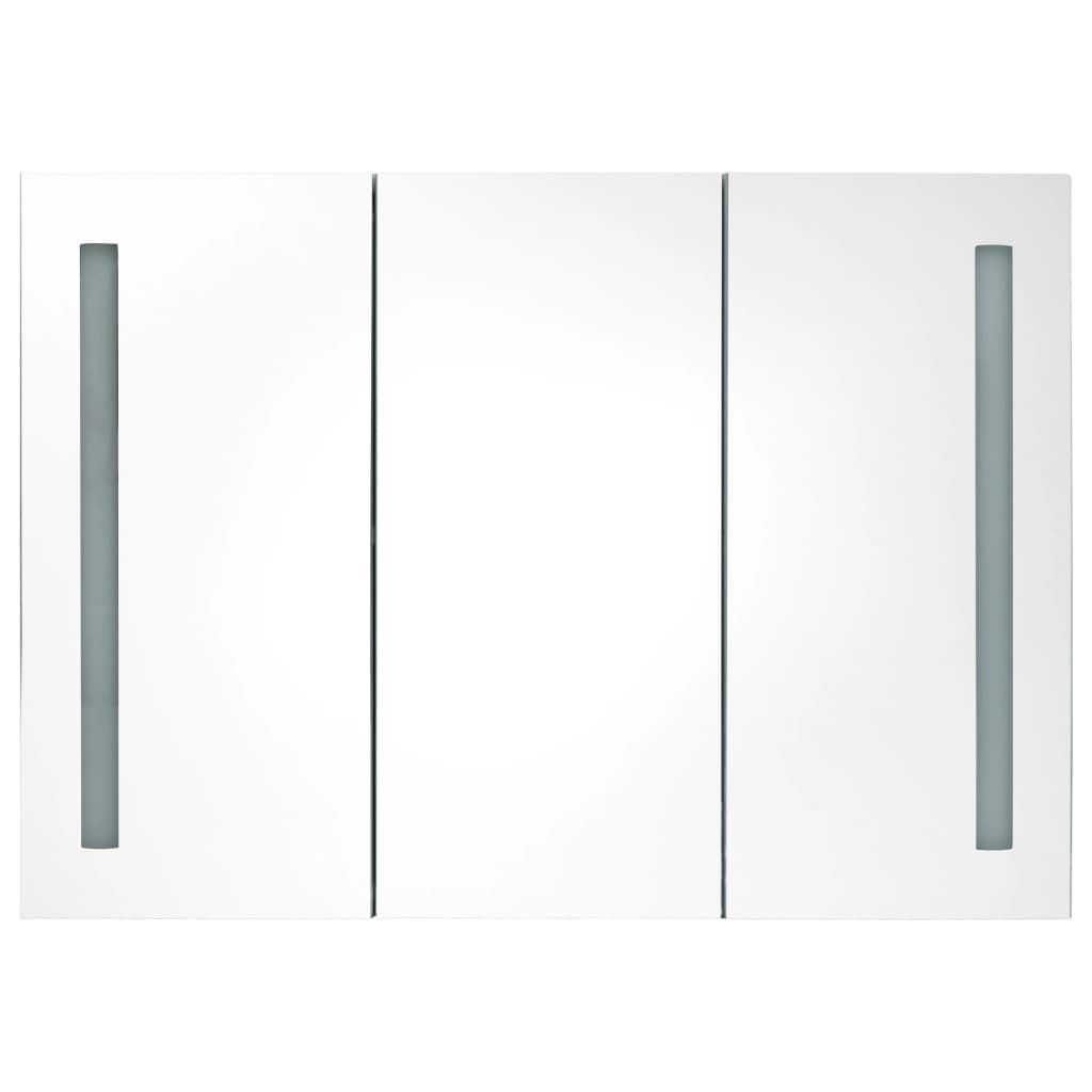 vidaXL LED Bathroom Mirror Cabinet 89x14x62 cm