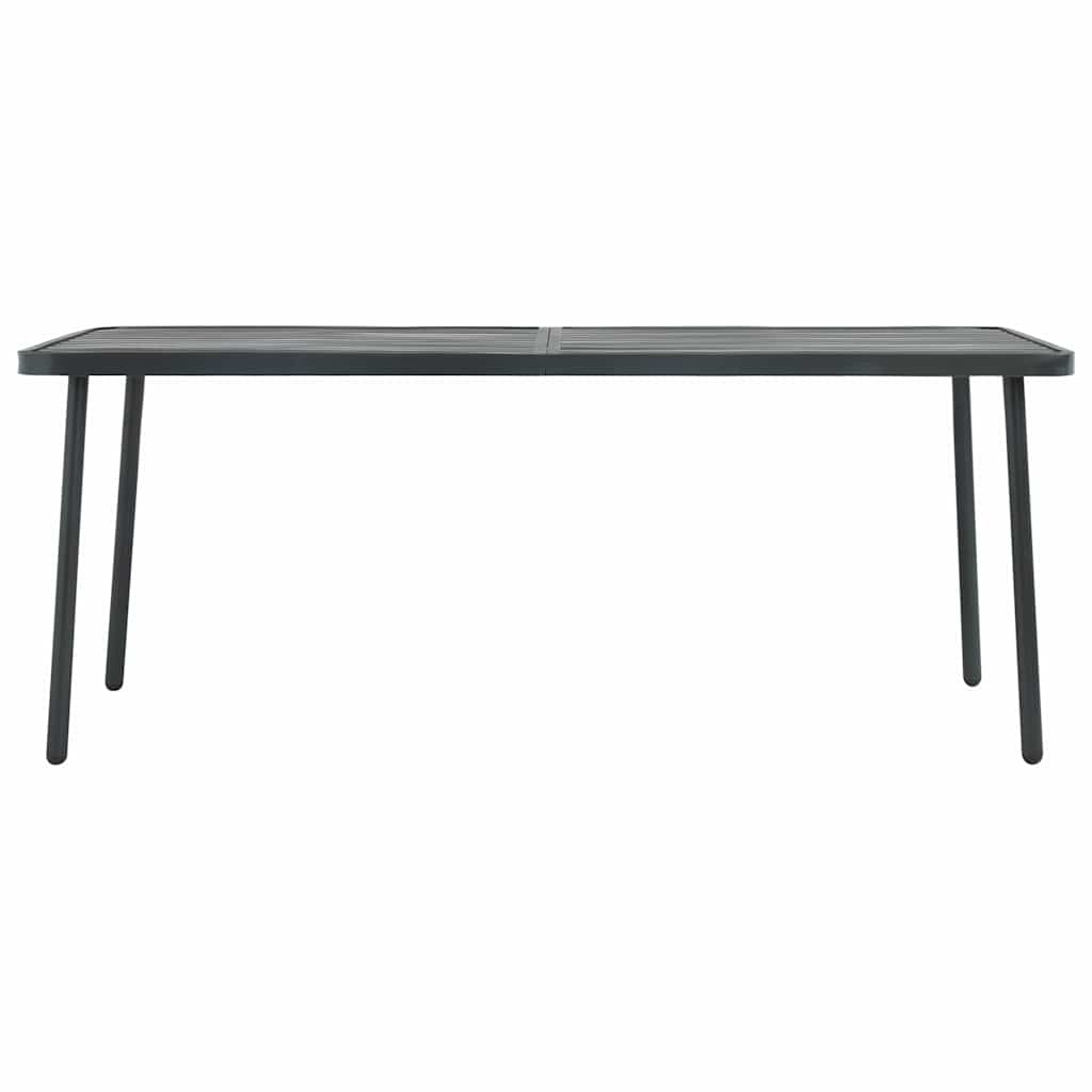Garden Table Dark Grey 180x83x72 cm Steel