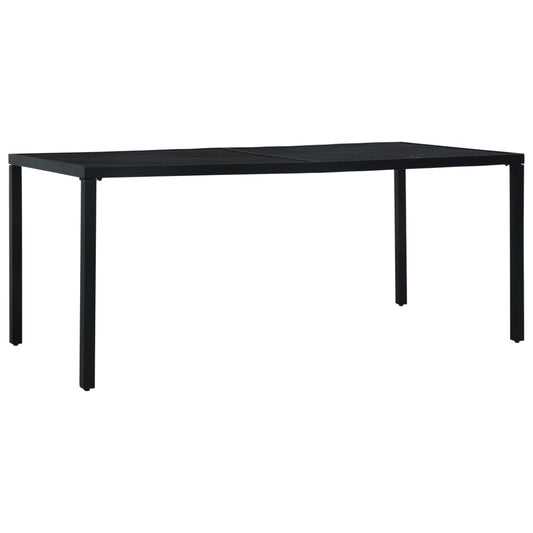 vidaXL Garden Table Black 180x83x72 cm Steel