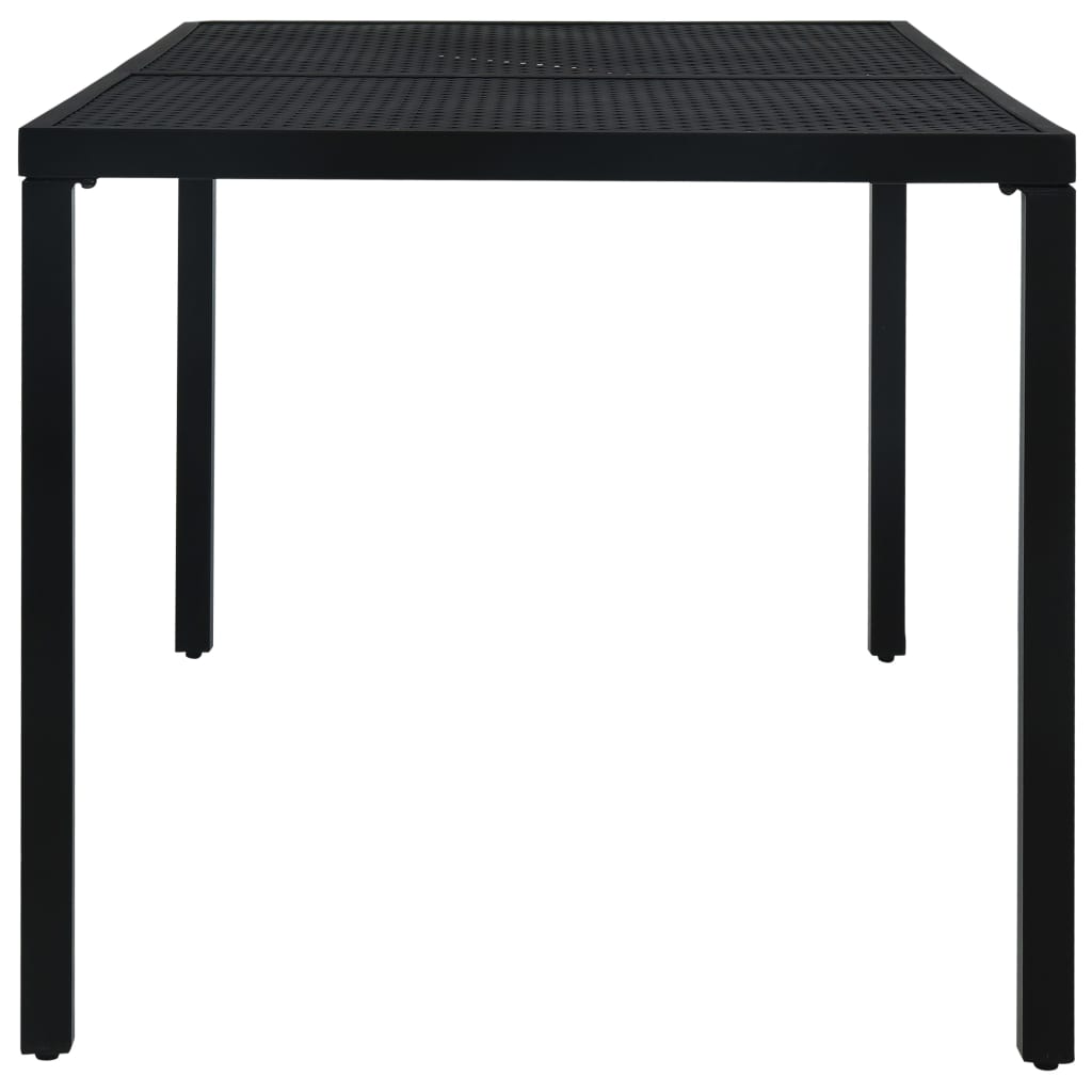 vidaXL Garden Table Black 180x83x72 cm Steel