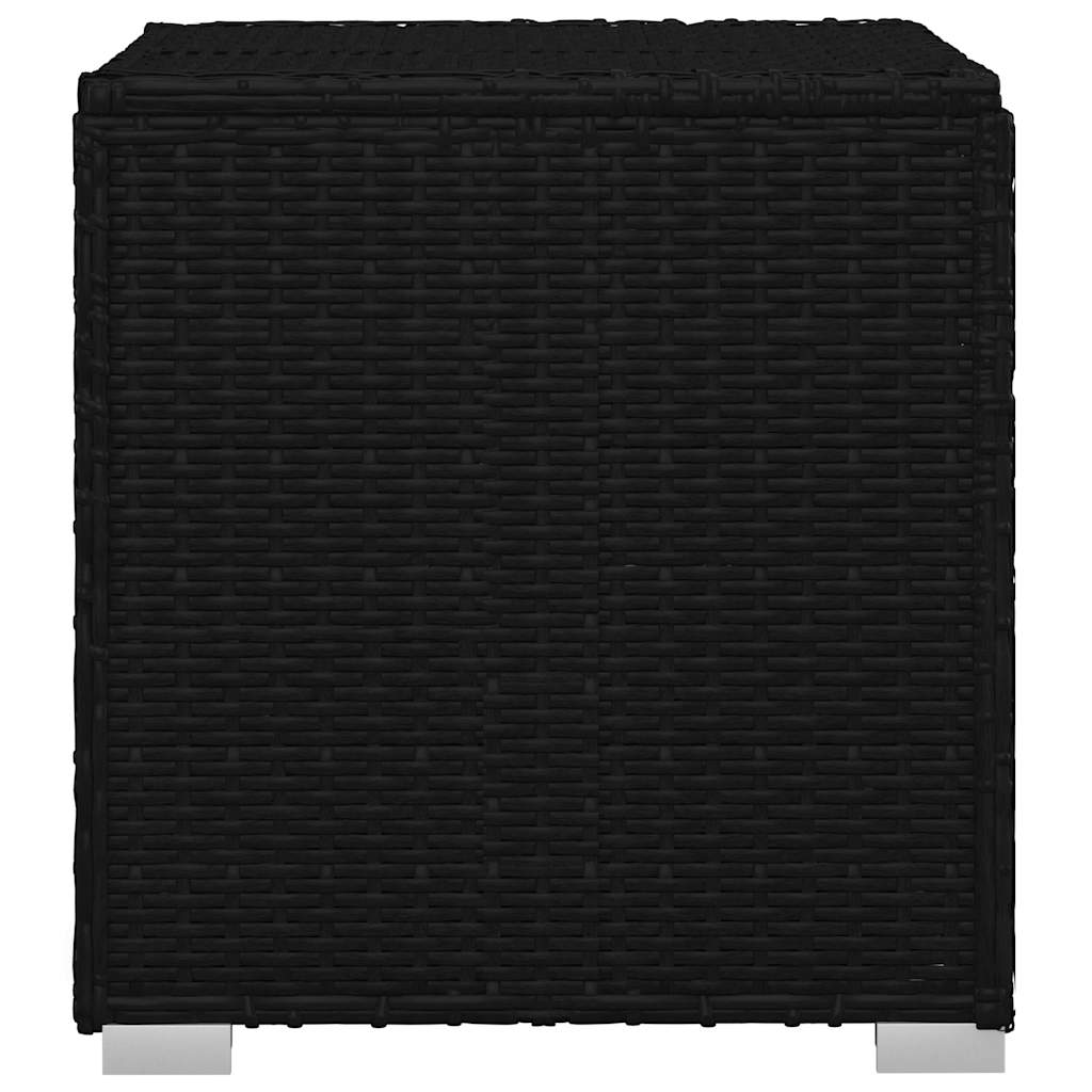 Garden Sunloungers Reclining 3 pcs Black Poly rattan
