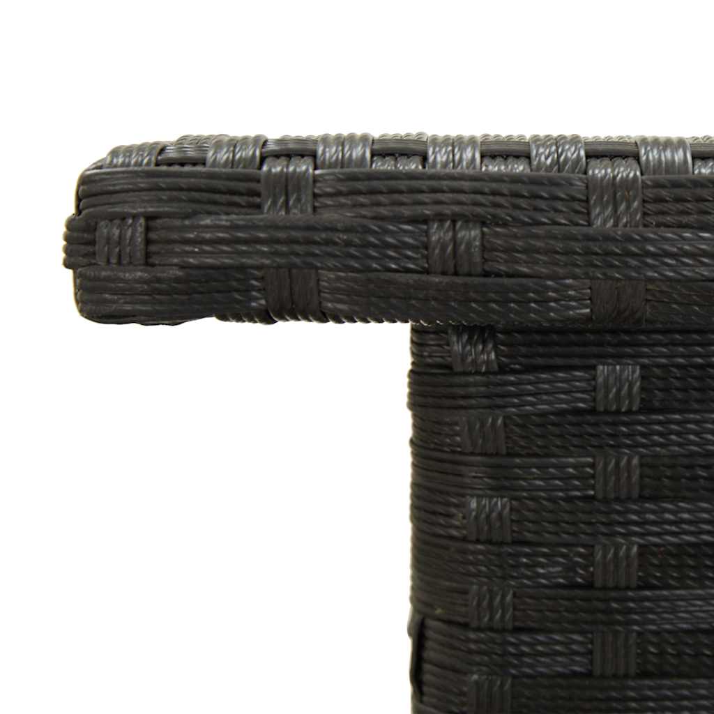 46250 vidaXL Tea Table Black 50x50x47 cm Poly Rattan