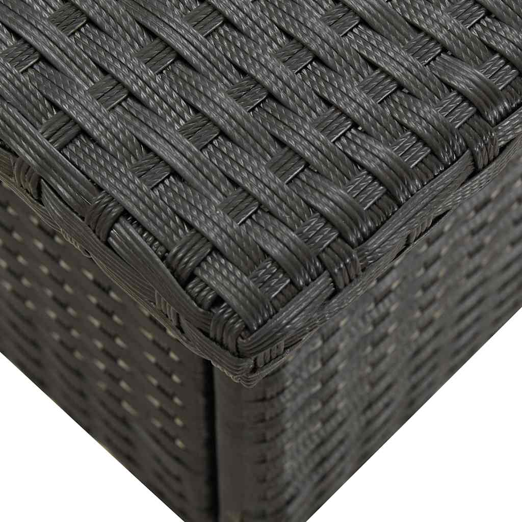 46250 vidaXL Tea Table Black 50x50x47 cm Poly Rattan
