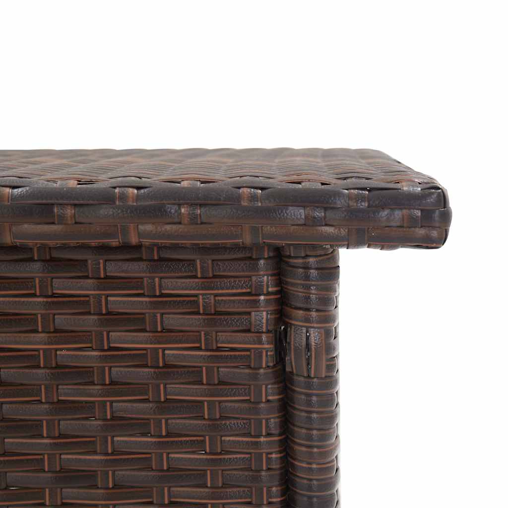46251 vidaXL Tea Table Brown 50x50x47 cm Poly Rattan