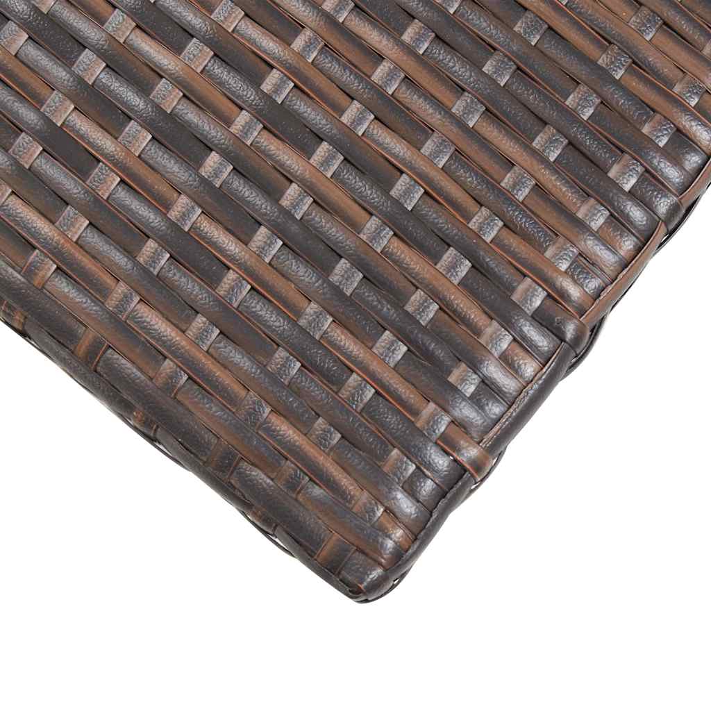 46251 vidaXL Tea Table Brown 50x50x47 cm Poly Rattan