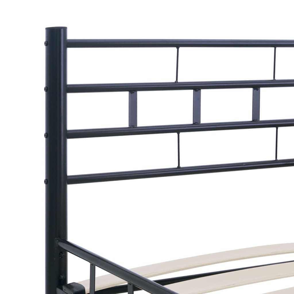 vidaXL Bed Frame without Mattress Black Steel 200x200 cm