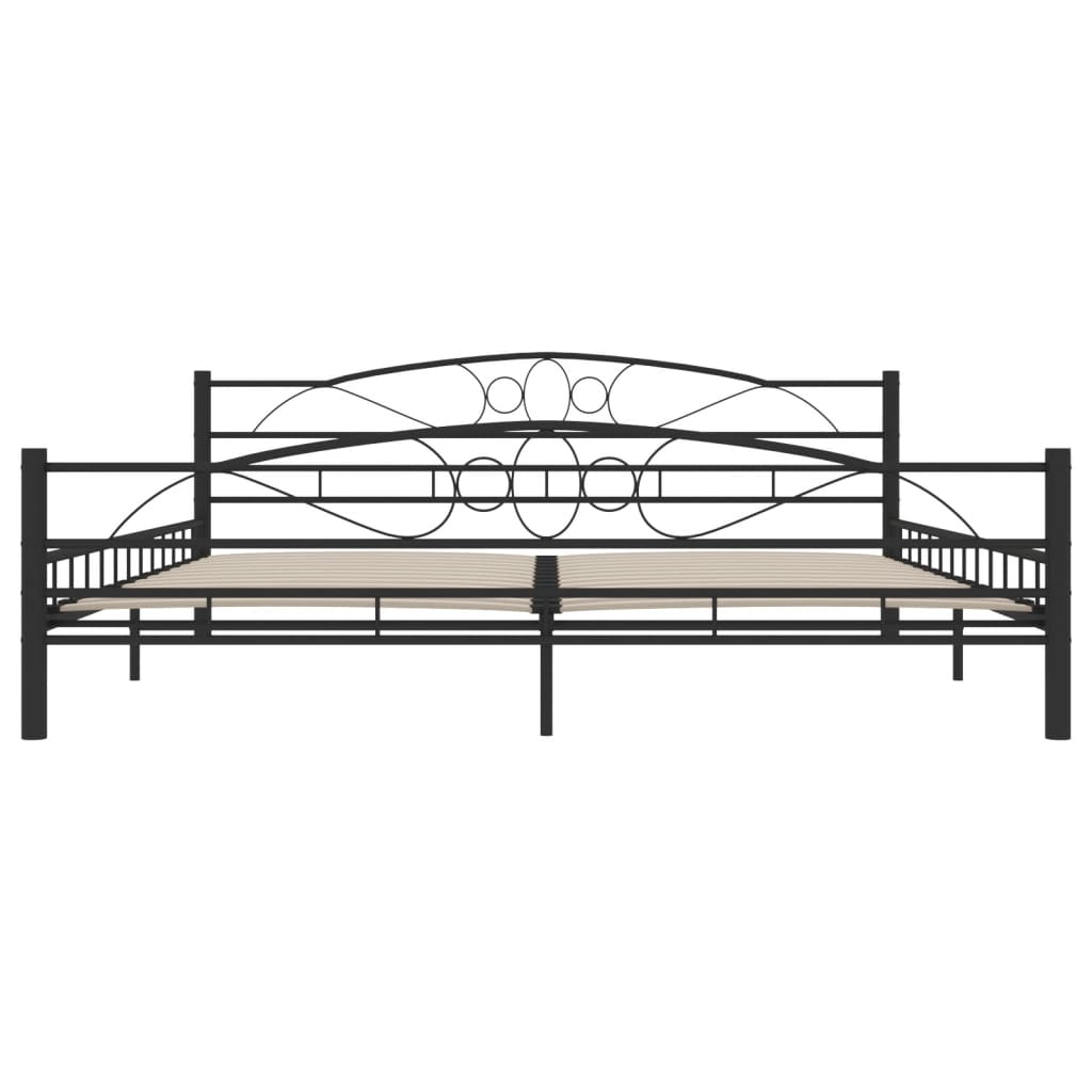 vidaXL Bed Frame without Mattress Black Steel 200x200 cm