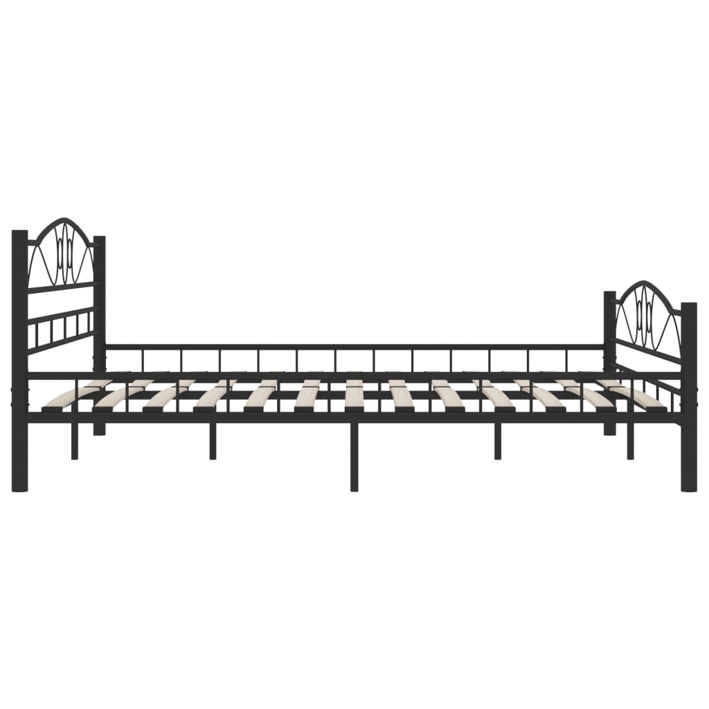 vidaXL Bed Frame without Mattress Black Steel 200x200 cm