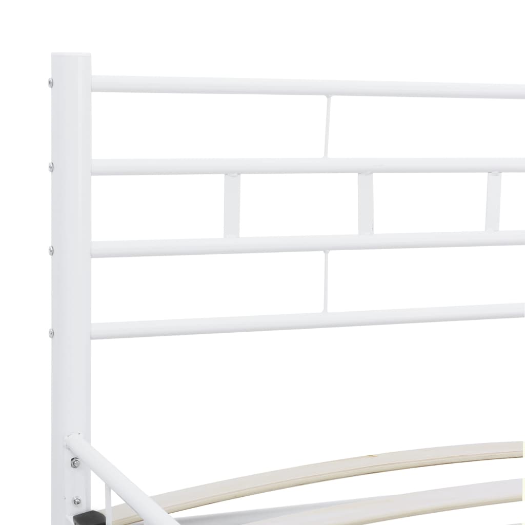 285297 vidaXL Bed Frame White Metal 120x200 cm