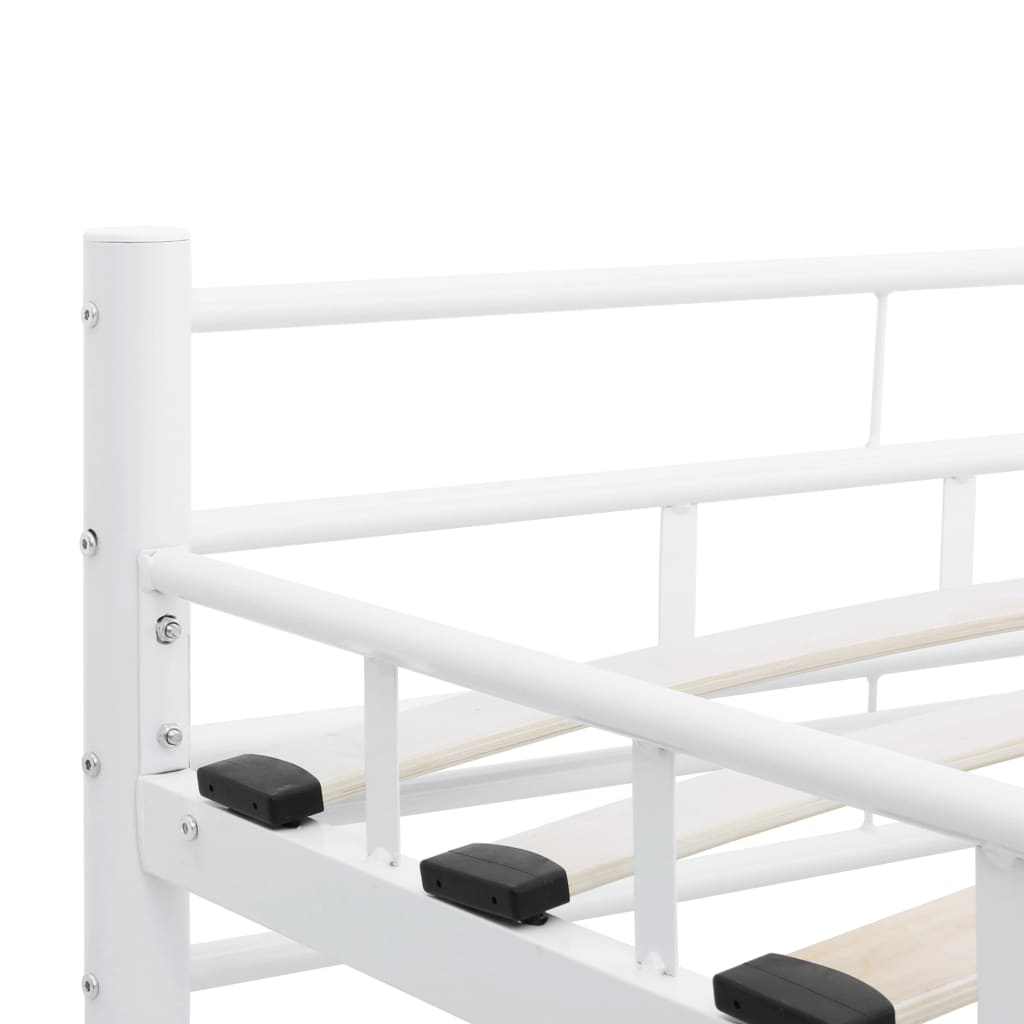 285301 vidaXL Bed Frame White Metal 200x200 cm