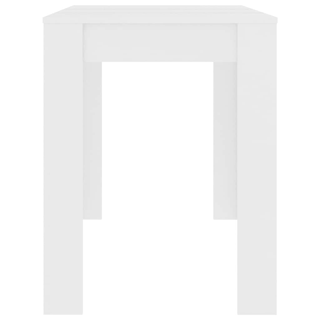 Dining Table White 120x60x76 cm Engineered Wood