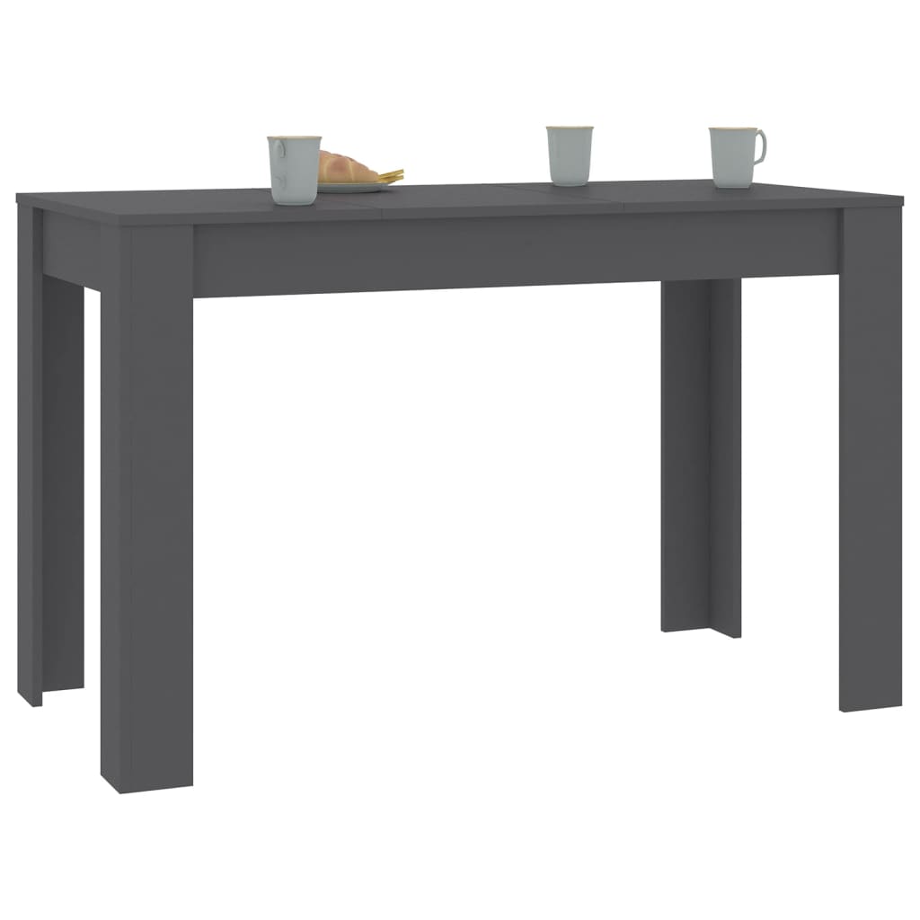 vidaXL Dining Table Grey 120x60x76 cm Engineered Wood