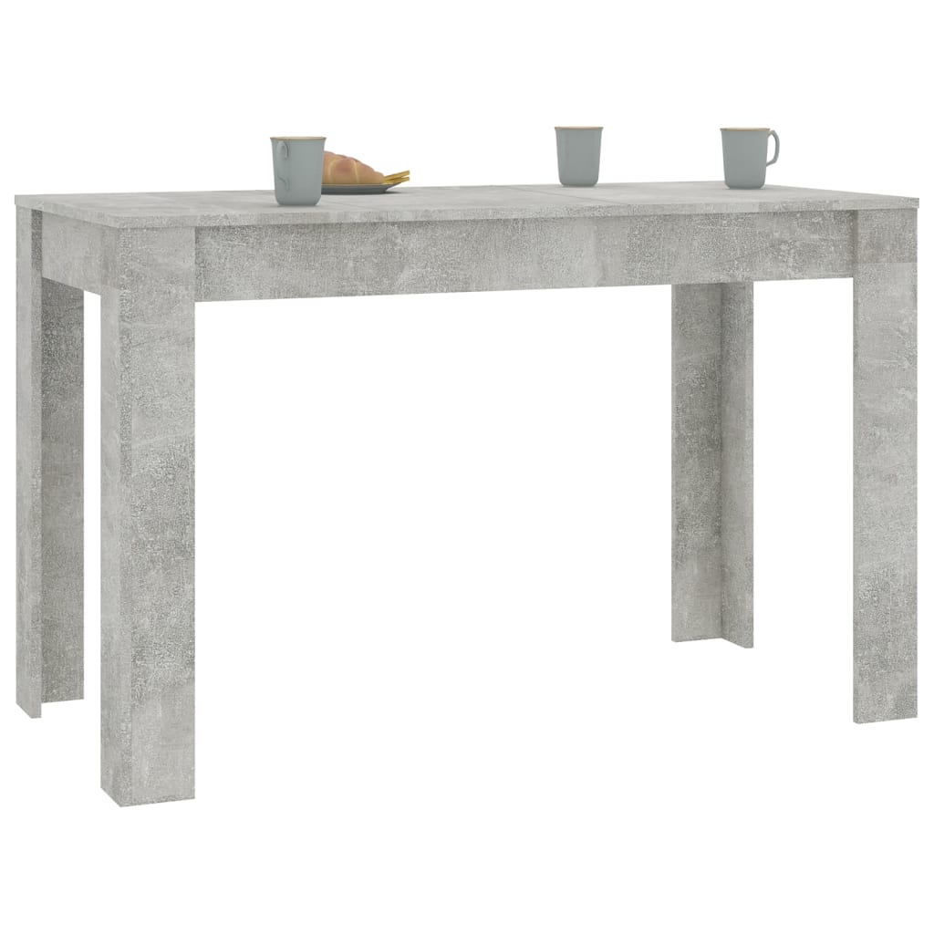 vidaXL Dining Table Concrete Grey 120x60x76 cm Engineered Wood