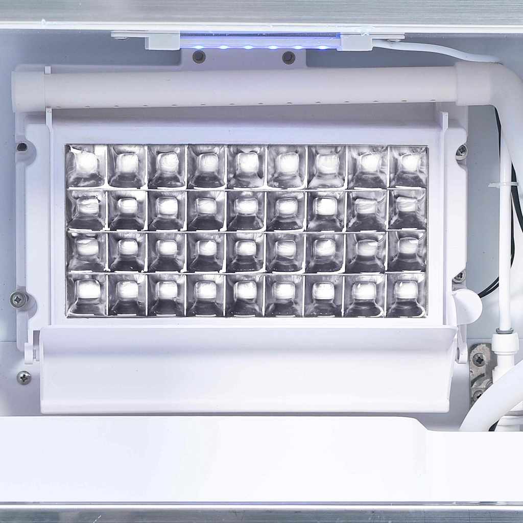 Ice Cube Maker with Door Silver 43 x 40 x 71 cm Stainless Steel