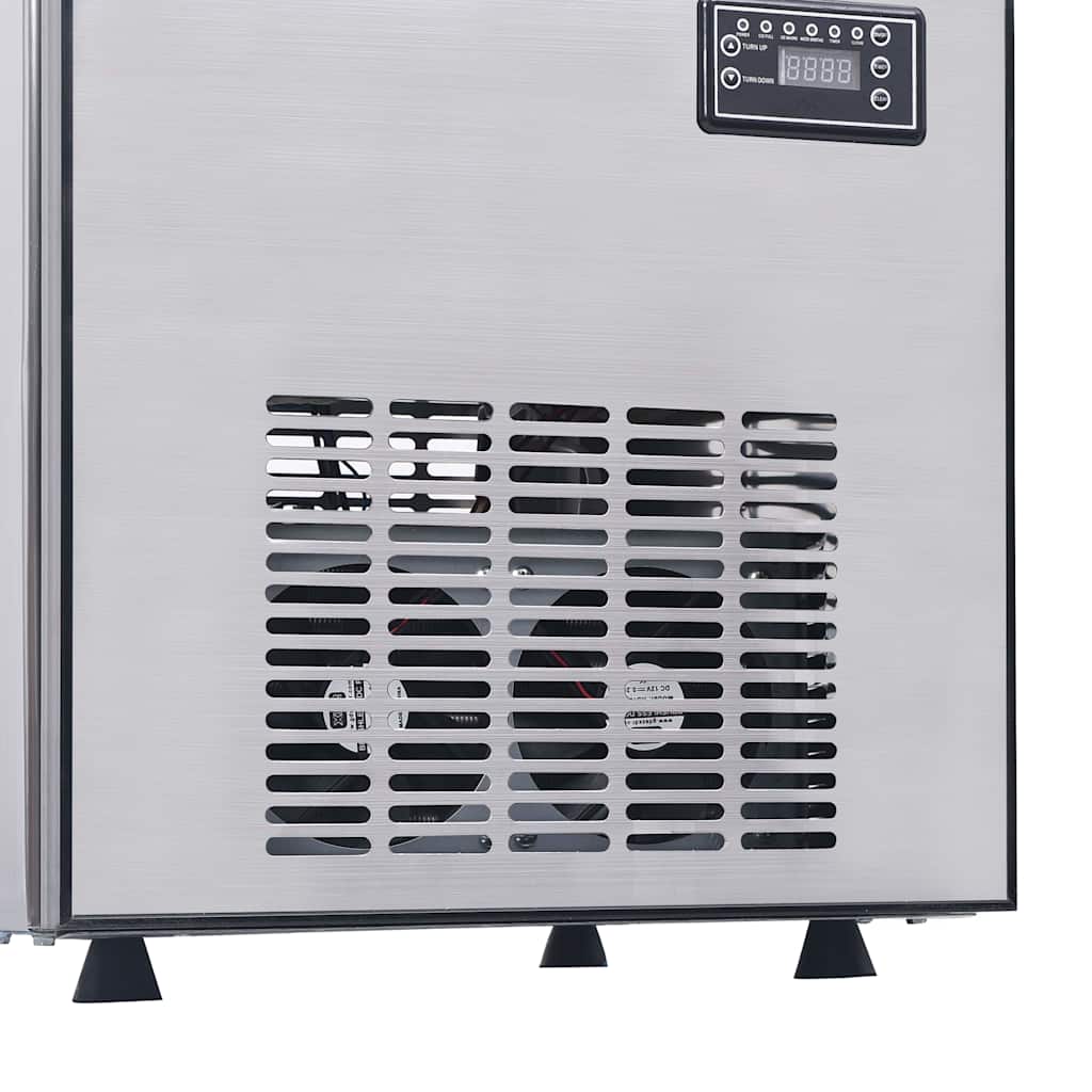 Ice Cube Maker with Door Silver 43 x 40 x 71 cm Stainless Steel