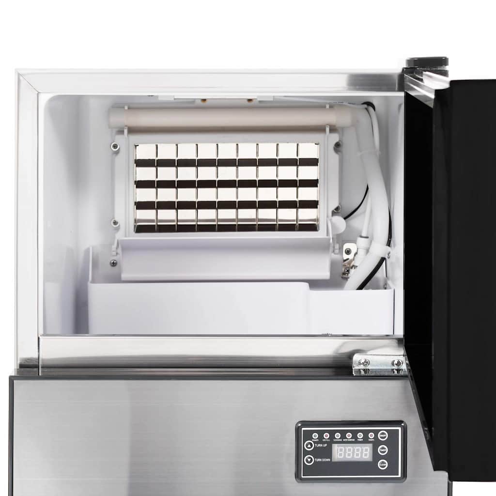 Ice Cube Maker with Door Silver 43 x 40 x 71 cm Stainless Steel