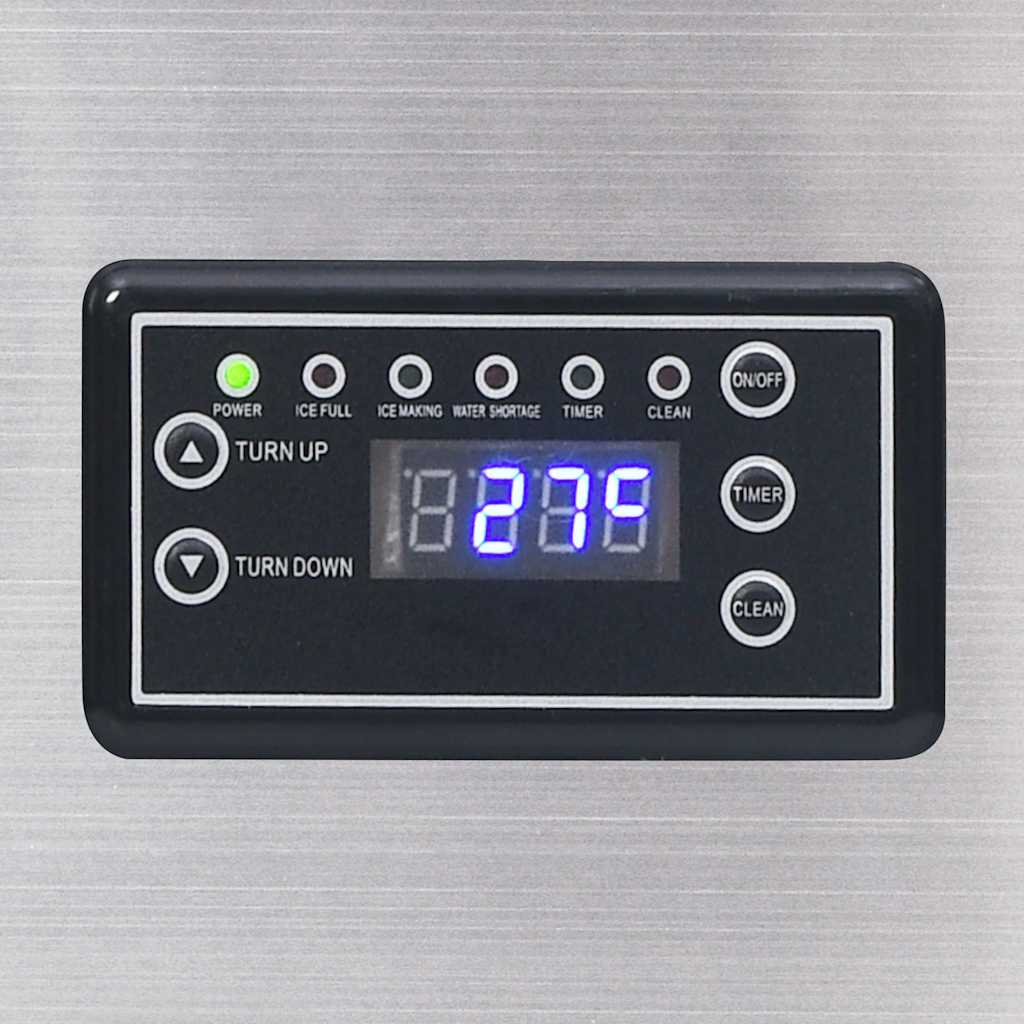 Ice Cube Maker with Door Silver 43 x 40 x 71 cm Stainless Steel