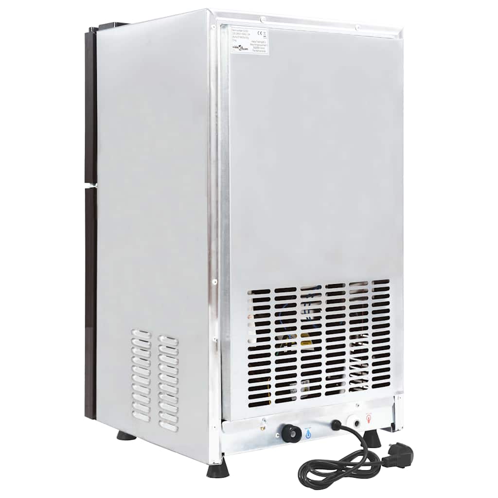 Ice Cube Maker with Door Silver 43 x 40 x 71 cm Stainless Steel