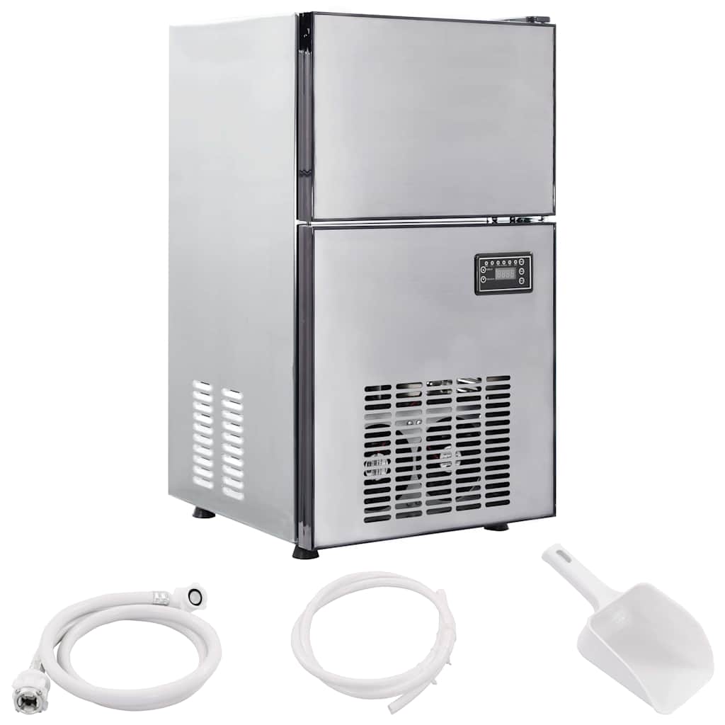 Ice Cube Maker with Door Silver 43 x 40 x 71 cm Stainless Steel