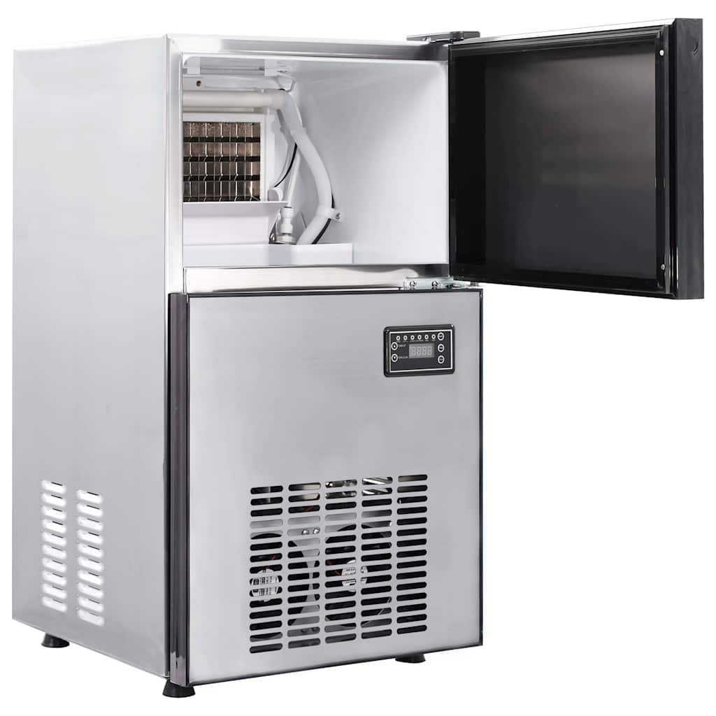 Ice Cube Maker with Door Silver 43 x 40 x 71 cm Stainless Steel