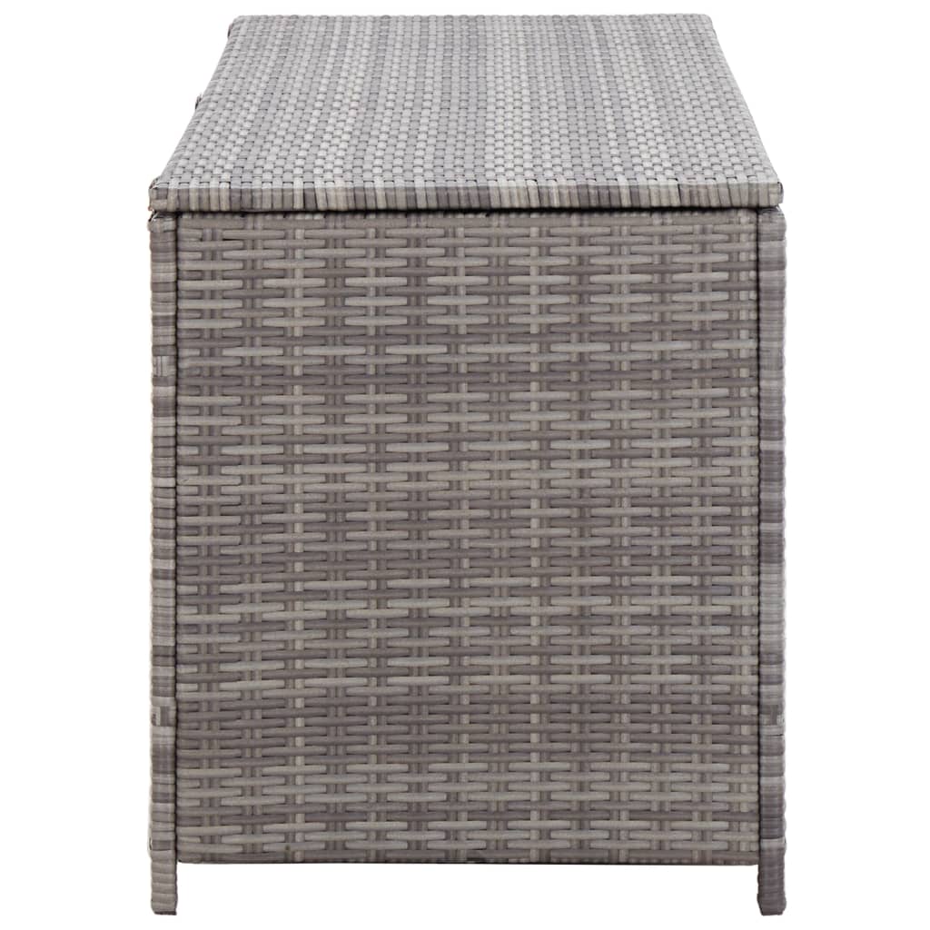 vidaXL Garden Storage Box Grey 150x50x60 cm Poly Rattan