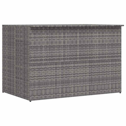 Garden Storage Box Grey 150x100x100 cm Poly Rattan