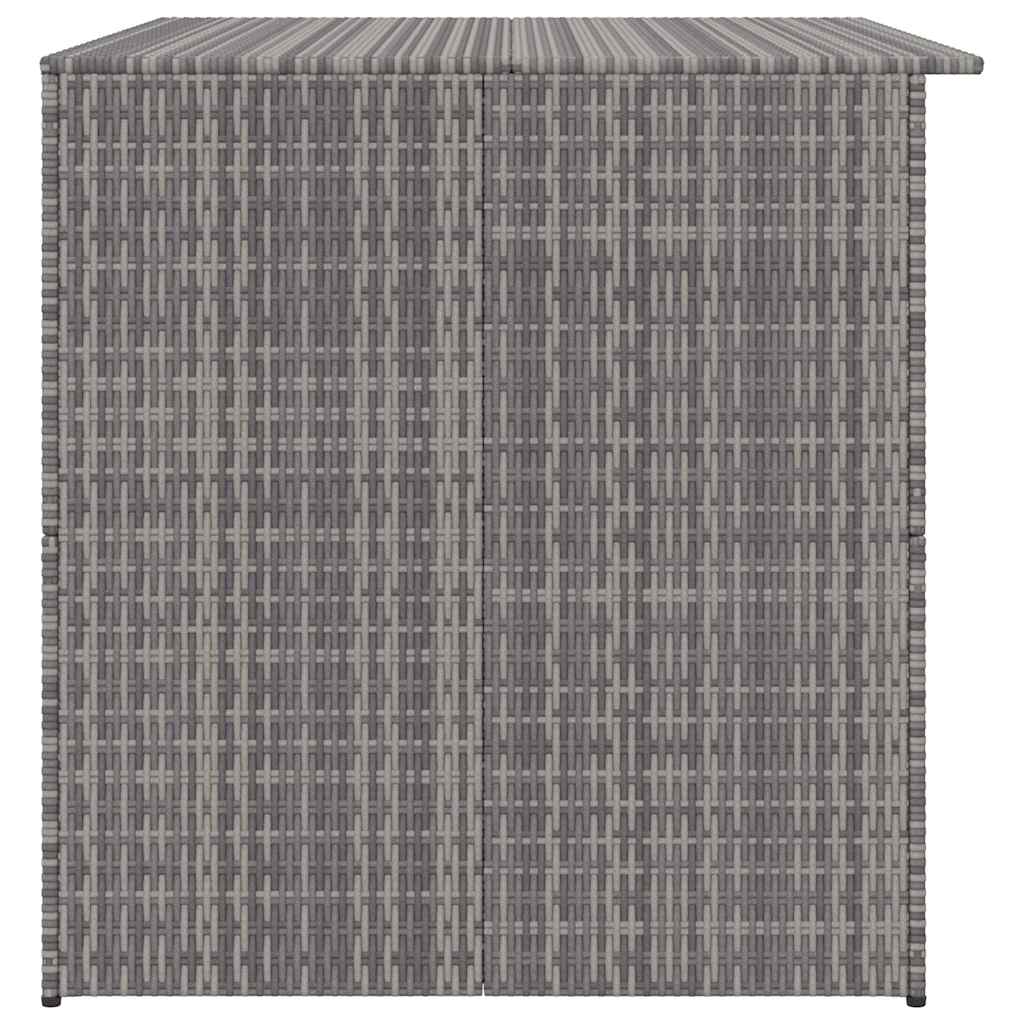 Garden Storage Box Grey 150x100x100 cm Poly Rattan