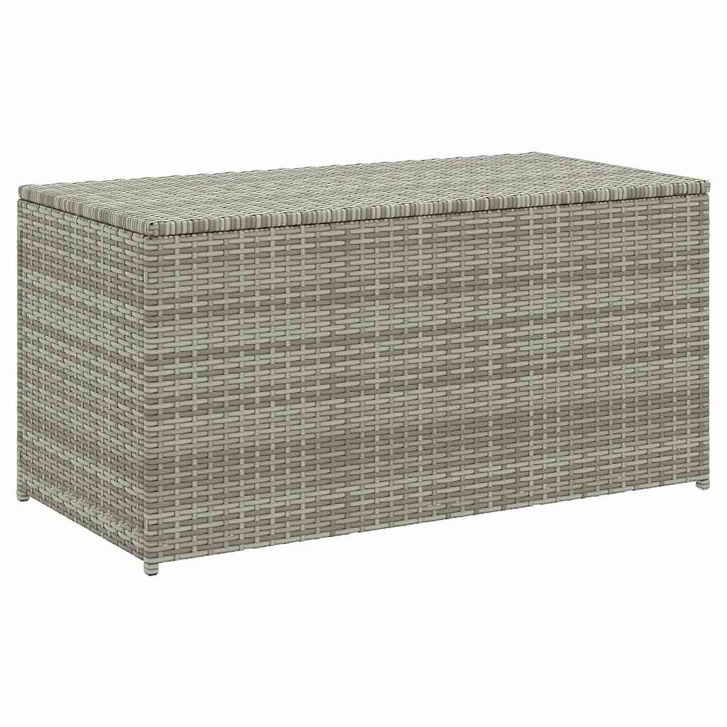 Garden Storage Box Poly Rattan 100x50x50 cm Grey