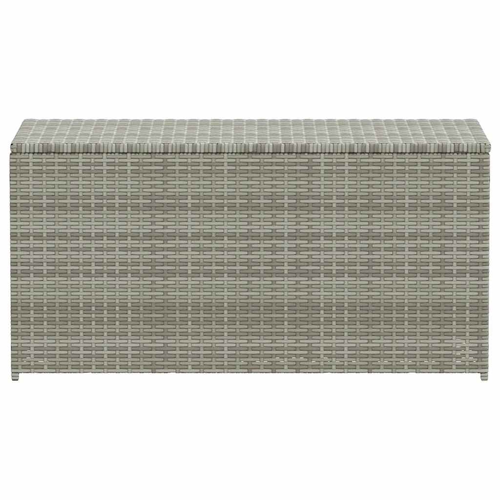 Garden Storage Box Poly Rattan 100x50x50 cm Grey