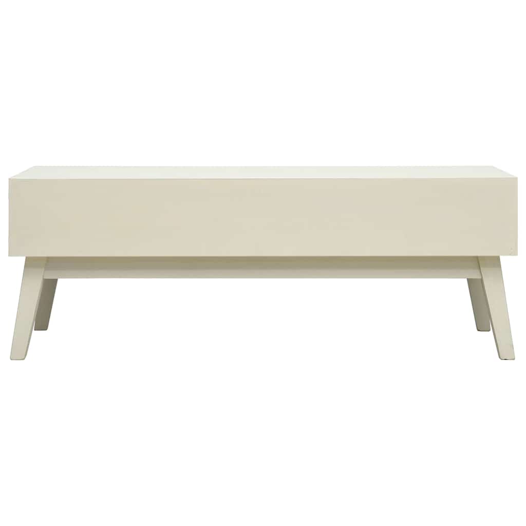 285751 vidaXL Coffee Table with 2 Drawers Carving Grey 110x50x40 cm Wood