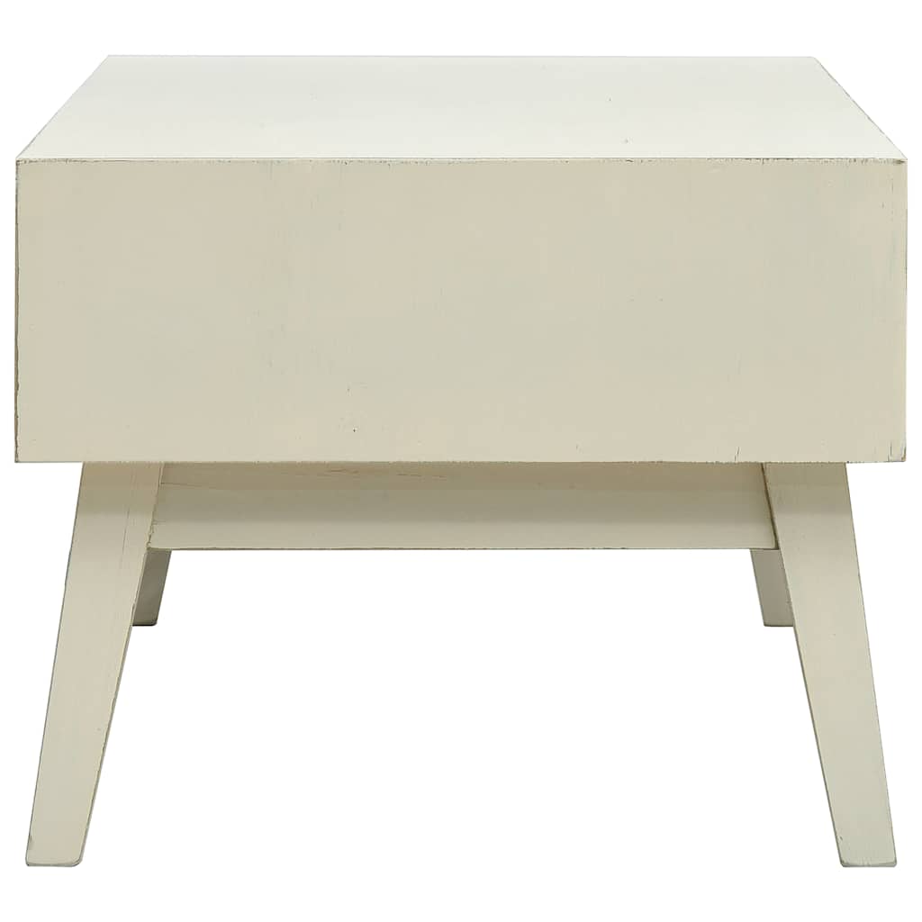 285751 vidaXL Coffee Table with 2 Drawers Carving Grey 110x50x40 cm Wood