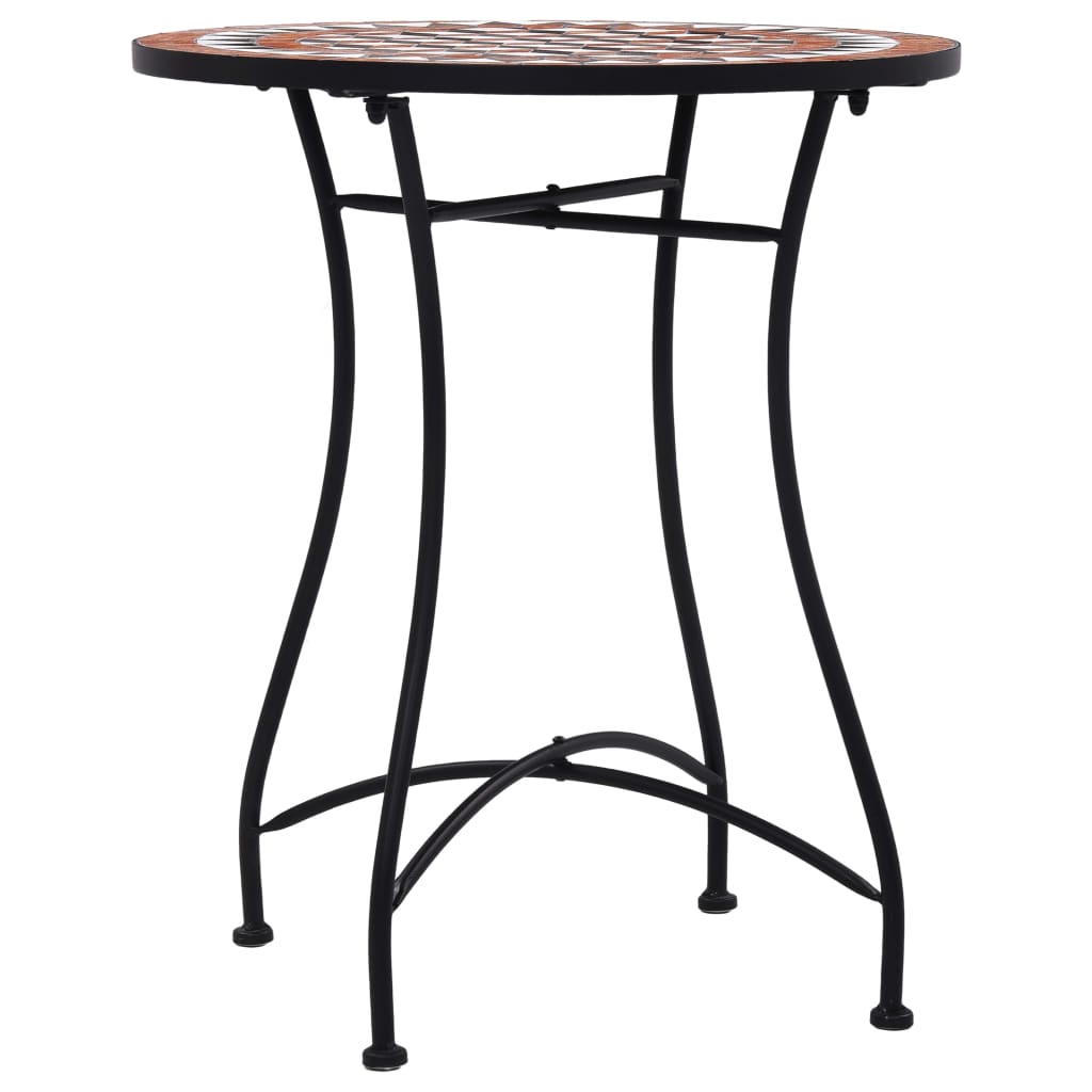 vidaXL Mosaic Bistro Table Brown 60cm Ceramic