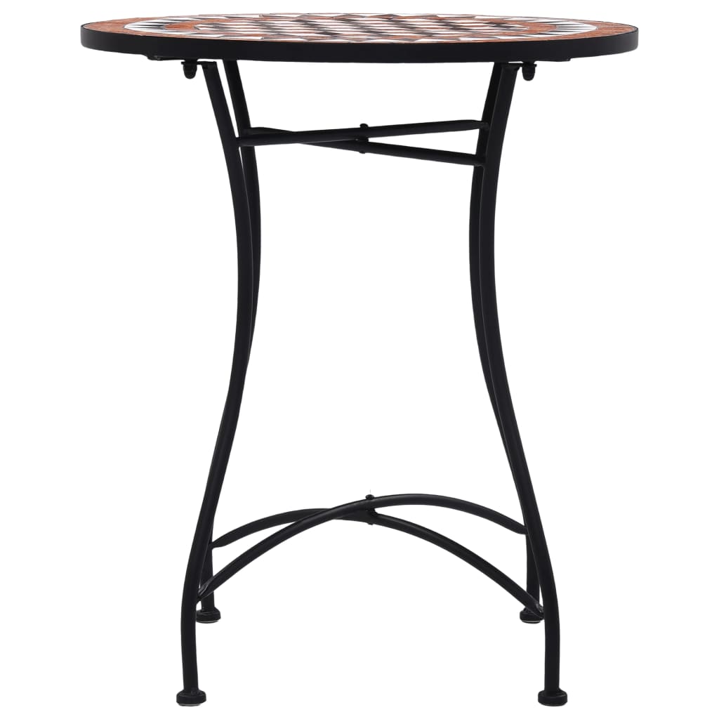 vidaXL Mosaic Bistro Table Brown 60cm Ceramic